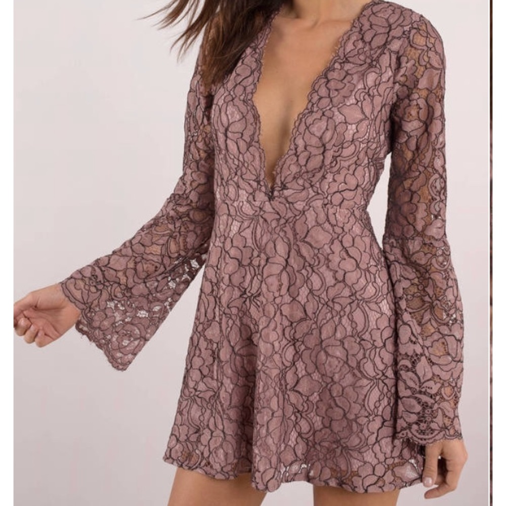 Long sleeve lace dress from Tobi